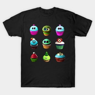 Creepy Cupcake Sticker Pack 1 T-Shirt